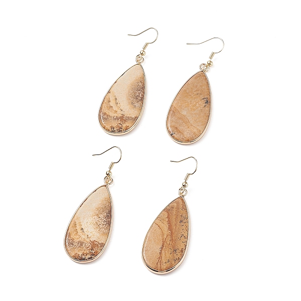 PandaHall Natural Picture Jasper Teardrop Dangle Earrings, Golden Tone Brass Jewelry for Women, Cadmium Free & Lead Free, 60mm, Pin: 0.6mm...
PandaHall Natural Picture Jasper Teardrop Dangle Earrings, Golden Tone Brass Jewelry for Women, Cadmium Free & Lead Free, 60mm, Pin: 0.6mm...