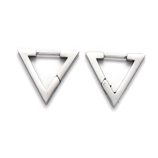 PandaHall 304 Stainless Steel Triangle Huggie Hoop Earrings, Stainless Steel Color, 18.5x21x3mm, Pin: 1mm 304 Stainless Steel Triangle
PandaHall 304 Stainless Steel Triangle Huggie Hoop Earrings, Stainless Steel Color, 18.5x21x3mm, Pin: 1mm 304 Stainless Steel Triangle