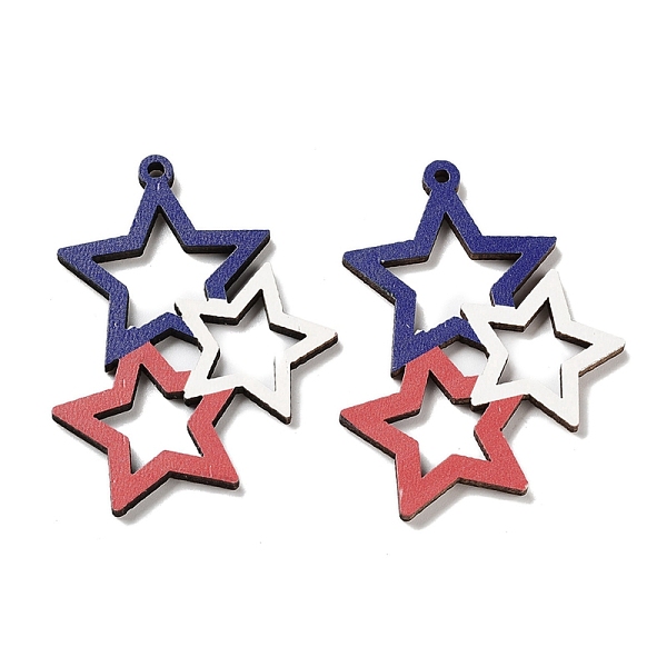 PandaHall Spray Painted Wood Big Pendants, Star, 50x38x2.5mm, Hole: 2mm Wood Star
PandaHall Spray Painted Wood Big Pendants, Star, 50x38x2.5mm, Hole: 2mm Wood Star