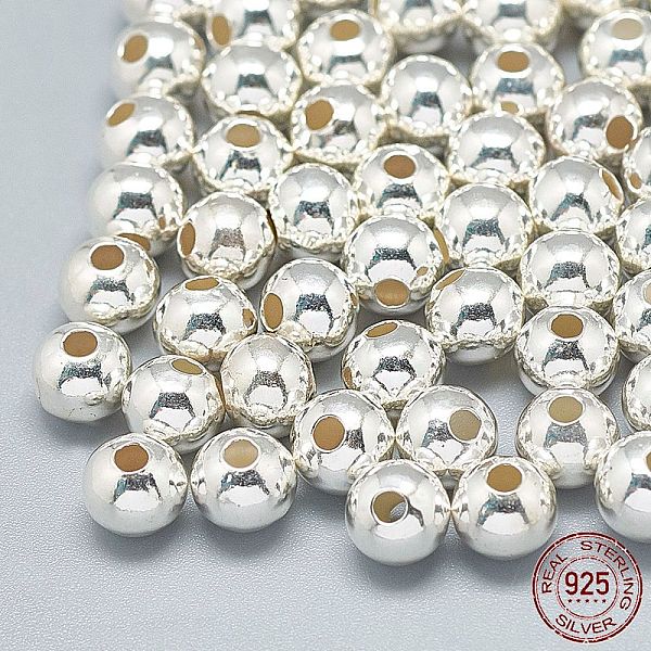 PandaHall 925 Sterling Silver Beads, Round, Silver, 5mm, Hole: 2.5mm Sterling Silver Round Silver
PandaHall 925 Sterling Silver Beads, Round, Silver, 5mm, Hole: 2.5mm Sterling Silver Round Silver