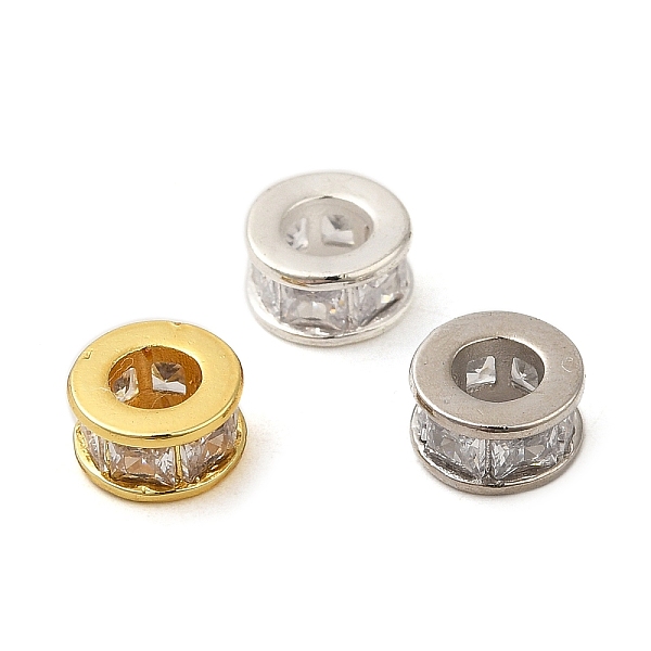 PandaHall Rack Plating Brass Cubic Zirconia European Beads, Large Hole Beads, Long-Lasting Plated, Lead Free & Cadmium Free, Column, Mixed..., Clear
PandaHall Rack Plating Brass Cubic Zirconia European Beads, Large Hole Beads, Long-Lasting Plated, Lead Free & Cadmium Free, Column, Mixed..., Clear