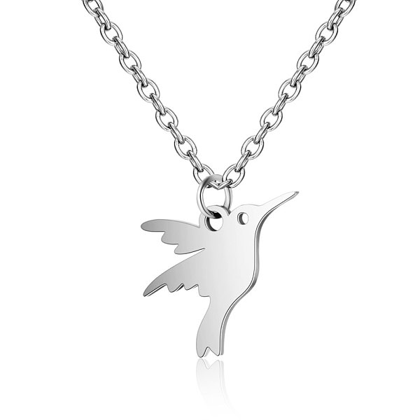 PandaHall 201 Stainless Steel Pendants Necklaces, Bird, Stainless Steel Color, 16.3 inch(40cm)x1mm 201 Stainless Steel
PandaHall 201 Stainless Steel Pendants Necklaces, Bird, Stainless Steel Color, 16.3 inch(40cm)x1mm 201 Stainless Steel