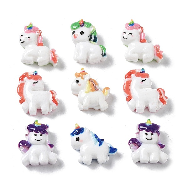 PandaHall Opaque Resin Cabochons, Unicorn, Mixed Color, 16~17x13~18.5x6~7.5mm Resin Unicorn Multicolor
PandaHall Opaque Resin Cabochons, Unicorn, Mixed Color, 16~17x13~18.5x6~7.5mm Resin Unicorn Multicolor