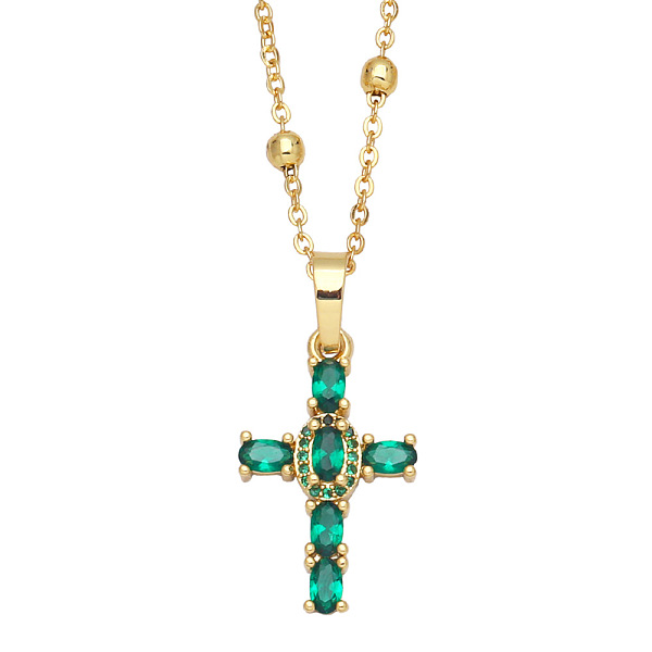 PandaHall Fashionable Hip Hop Cross Pendant Necklace for Women with Micro Inlaid Gemstones and Zircon Crystals (NKB072), Sea Green, size 1...
PandaHall Fashionable Hip Hop Cross Pendant Necklace for Women with Micro Inlaid Gemstones and Zircon Crystals (NKB072), Sea Green, size 1...