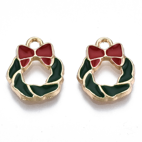 PandaHall Eco-Friendly Alloy Enamel Pendants, Cadmium Free & Lead Free & Nickel Free, for Christmas, Christmas Wreath with Bowknot, Light...
PandaHall Eco-Friendly Alloy Enamel Pendants, Cadmium Free & Lead Free & Nickel Free, for Christmas, Christmas Wreath with Bowknot, Light...