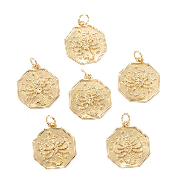PandaHall Brass Pendants, Long-Lasting Plated, Octagon with Scorpion, Real 18K Gold Plated, 18.5x16x2mm, Hole: 3.6mm Brass Octagon
PandaHall Brass Pendants, Long-Lasting Plated, Octagon with Scorpion, Real 18K Gold Plated, 18.5x16x2mm, Hole: 3.6mm Brass Octagon