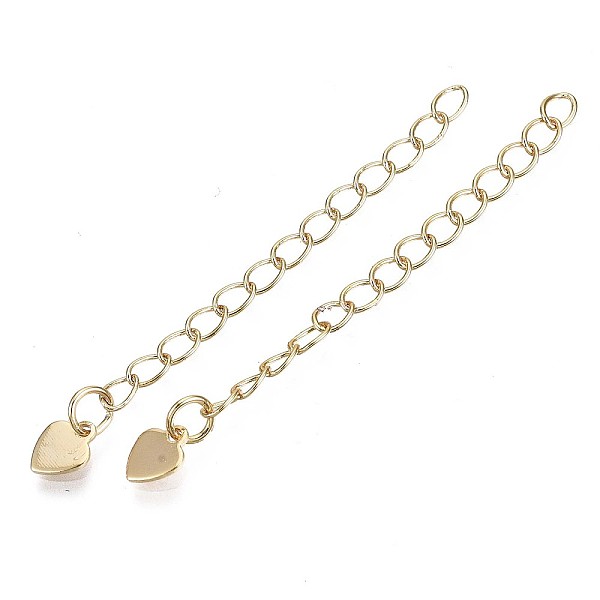 PandaHall Brass Chain Extender, Cable Chain, Nickel Free, with Heart Shape Charms, Real 18K Gold Plated, 53mm, Link: 4x3x0.4mm, Inner Size...
PandaHall Brass Chain Extender, Cable Chain, Nickel Free, with Heart Shape Charms, Real 18K Gold Plated, 53mm, Link: 4x3x0.4mm, Inner Size...