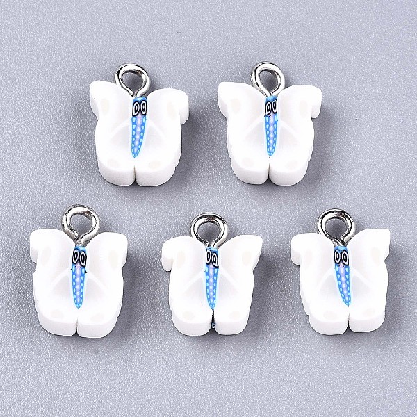 PandaHall Handmade Polymer Clay Charms, with Platinum Tone Iron Findings, Butterfly, White, 12~13x10x4mm, Hole: 1.8mm Polymer Clay Butterfly...
PandaHall Handmade Polymer Clay Charms, with Platinum Tone Iron Findings, Butterfly, White, 12~13x10x4mm, Hole: 1.8mm Polymer Clay Butterfly...
