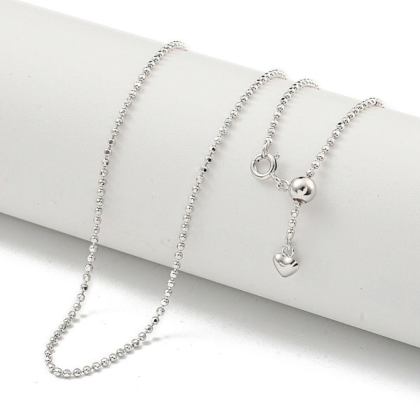 PandaHall Rhodium Plated Heart 925 Sterling Silver Ball Chain Necklaces, Real Platinum Plated, 19.80 inch(50.3cm) Sterling Silver
PandaHall Rhodium Plated Heart 925 Sterling Silver Ball Chain Necklaces, Real Platinum Plated, 19.80 inch(50.3cm) Sterling Silver