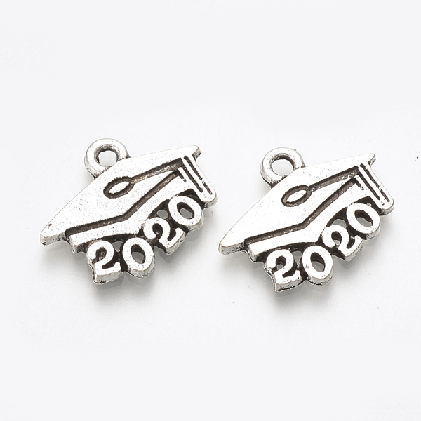 PandaHall Tibetan Style Alloy Pendants, Graduation Trencher Cap with New Year 2020, Lead Free & Cadmium Free, Antique Silver, 15x18x1.5mm...
PandaHall Tibetan Style Alloy Pendants, Graduation Trencher Cap with New Year 2020, Lead Free & Cadmium Free, Antique Silver, 15x18x1.5mm...