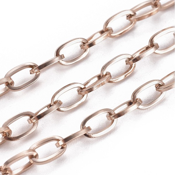 PandaHall Ion Plating(IP) 304 Stainless Steel Cable Chains, Unwelded, with Spool, Flat Oval, Rose Gold, 4mm, about 32.8 Feet(10m)/roll 304...
PandaHall Ion Plating(IP) 304 Stainless Steel Cable Chains, Unwelded, with Spool, Flat Oval, Rose Gold, 4mm, about 32.8 Feet(10m)/roll 304...