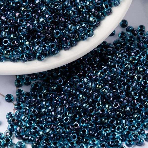 PandaHall MIYUKI Round Rocailles Beads, Japanese Seed Beads, 8/0, (RR347) Dark Blue Lined Aqua AB, 8/0, 3mm, Hole: 1mm, about...
PandaHall MIYUKI Round Rocailles Beads, Japanese Seed Beads, 8/0, (RR347) Dark Blue Lined Aqua AB, 8/0, 3mm, Hole: 1mm, about...