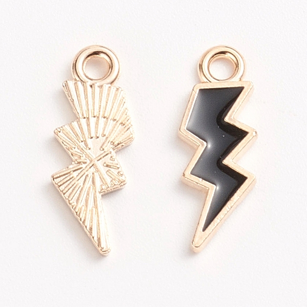 PandaHall Alloy Enamel Pendants, Lightning, Light Gold, Black, 20.5x7.5x1.5mm, Hole: 2mm Alloy+Enamel Others Black
PandaHall Alloy Enamel Pendants, Lightning, Light Gold, Black, 20.5x7.5x1.5mm, Hole: 2mm Alloy+Enamel Others Black