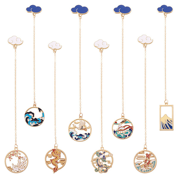 PandaHall Cheriswelry 8Pcs 8 Style Zinc Alloy Bookmark for Reader, Flat Round with Cloud Chinese Style Bookmark, Mixed Shape, Light Gold..., Multicolor
PandaHall Cheriswelry 8Pcs 8 Style Zinc Alloy Bookmark for Reader, Flat Round with Cloud Chinese Style Bookmark, Mixed Shape, Light Gold..., Multicolor