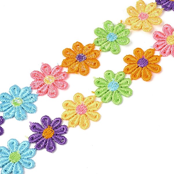 PandaHall Daisy Flower Polyester Lace Trims, Embroidered Applique Sewing Ribbon, for Sewing and Art Craft Decoration, Colorful, 1 inch(25mm)...
PandaHall Daisy Flower Polyester Lace Trims, Embroidered Applique Sewing Ribbon, for Sewing and Art Craft Decoration, Colorful, 1 inch(25mm)...