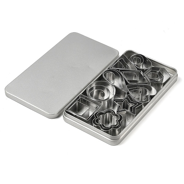 PandaHall (Defective Closeout Sale: Scratched Uneven Box) 430 Stainless Steel Cookie Cutters, with Iron Rectangle Box, Mix-shaped...
PandaHall (Defective Closeout Sale: Scratched Uneven Box) 430 Stainless Steel Cookie Cutters, with Iron Rectangle Box, Mix-shaped...