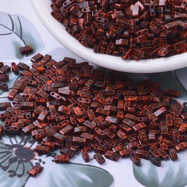 PandaHall MIYUKI Half TILA Beads, Japanese Seed Beads, 2 Hole, (HTL4520) Opaque Colours FireBrick, 5x2.3x1.9mm, Hole: 0.8mm, about..., Red
PandaHall MIYUKI Half TILA Beads, Japanese Seed Beads, 2 Hole, (HTL4520) Opaque Colours FireBrick, 5x2.3x1.9mm, Hole: 0.8mm, about..., Red