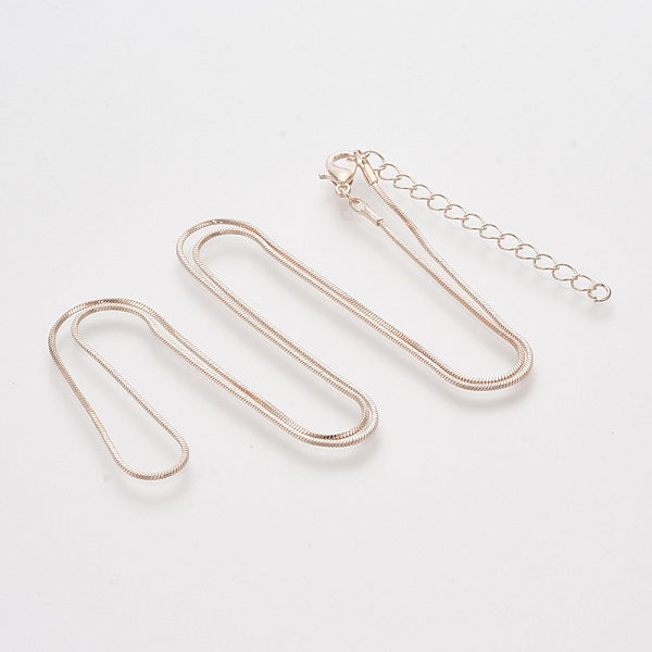 PandaHall Brass Square Snake Chain Necklace Making, with Lobster Claw Clasps, Rose Gold, 24.4 inch(62.2cm), 1mm Brass
PandaHall Brass Square Snake Chain Necklace Making, with Lobster Claw Clasps, Rose Gold, 24.4 inch(62.2cm), 1mm Brass