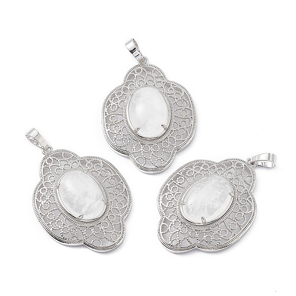 PandaHall Natural Quartz Crystal Pendants, Rock Crystal Pendants, Flower Charms, with Platinum Plated Brass Findings, 44x32x10mm, Hole...
PandaHall Natural Quartz Crystal Pendants, Rock Crystal Pendants, Flower Charms, with Platinum Plated Brass Findings, 44x32x10mm, Hole...