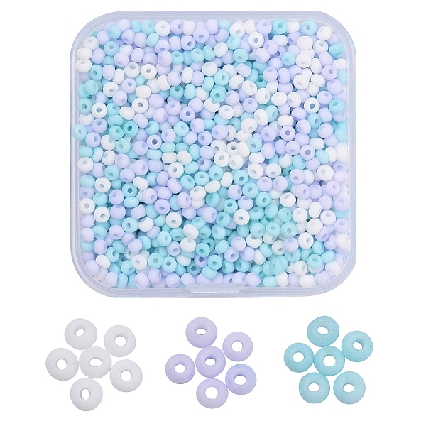 PandaHall 3 Colors 8/0 Opaque Glass Seed Beads, Round Hole, Frosted Colours, Round, Light Sky Blue, 3~4x2~3mm, Hole: 0.8mm, about...
PandaHall 3 Colors 8/0 Opaque Glass Seed Beads, Round Hole, Frosted Colours, Round, Light Sky Blue, 3~4x2~3mm, Hole: 0.8mm, about...