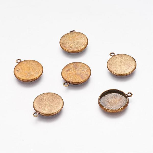 PandaHall Brass Pendant Cabochon Settings, Plain Edge Bezel Cups, Setting for Cabochon, Flat Round, Antique Bronze, Tray: 14mm, 18x16x2mm...
PandaHall Brass Pendant Cabochon Settings, Plain Edge Bezel Cups, Setting for Cabochon, Flat Round, Antique Bronze, Tray: 14mm, 18x16x2mm...