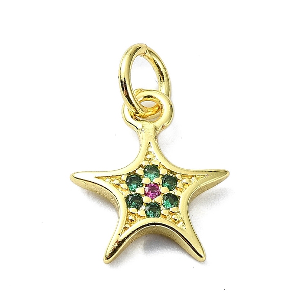 PandaHall Brass Micro Pave Colorful Cubic Zirconia Pendants, with Jump Ring, Star Charm, Real 18K Gold Plated, 12.5x10.5x2mm, Hole: 3mm..., Multicolor
PandaHall Brass Micro Pave Colorful Cubic Zirconia Pendants, with Jump Ring, Star Charm, Real 18K Gold Plated, 12.5x10.5x2mm, Hole: 3mm..., Multicolor