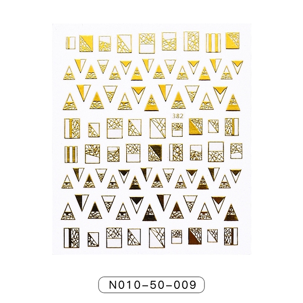 PandaHall Gold Stamping Nail Art Stickers, Self-Adhesive, for Nail Tips Decorations, Geometric Pattern, 90x77mm Paper Others
PandaHall Gold Stamping Nail Art Stickers, Self-Adhesive, for Nail Tips Decorations, Geometric Pattern, 90x77mm Paper Others