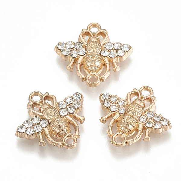 PandaHall Alloy Rhinestone Links connectors, Bee, Light Gold, 18x18.5x4mm, Hole: 2mm Alloy+Rhinestone Bees Clear
PandaHall Alloy Rhinestone Links connectors, Bee, Light Gold, 18x18.5x4mm, Hole: 2mm Alloy+Rhinestone Bees Clear