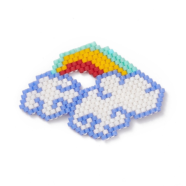 PandaHall Handmade MIYUKI Seed Beads, Loom Pattern, Rainbow with Cloud, Colorful, 30x44x1.8mm Glass Rainbow
PandaHall Handmade MIYUKI Seed Beads, Loom Pattern, Rainbow with Cloud, Colorful, 30x44x1.8mm Glass Rainbow