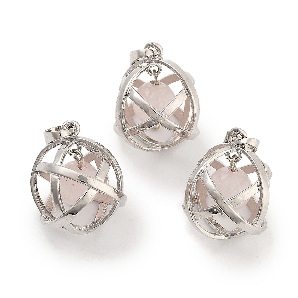PandaHall Natural Rose Quartz Round Ball Pendants, Rack Plating Platinum Tone Brass Oval Charms, Cadmium Free & Lead Free, 21x16x18mm, Hole...
PandaHall Natural Rose Quartz Round Ball Pendants, Rack Plating Platinum Tone Brass Oval Charms, Cadmium Free & Lead Free, 21x16x18mm, Hole...