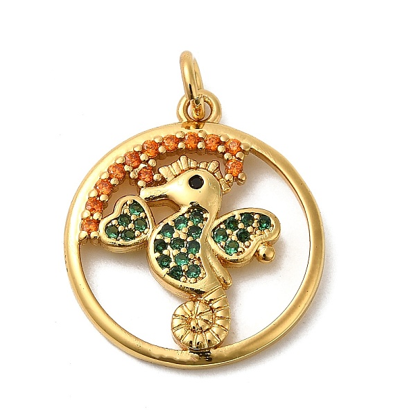 PandaHall Flat Round with Sea Horse Rack Plating Brass Micro Pave Colorful Cubic Zirconia Pendants, with Jump Ring, Long-Lasting Plated...
PandaHall Flat Round with Sea Horse Rack Plating Brass Micro Pave Colorful Cubic Zirconia Pendants, with Jump Ring, Long-Lasting Plated...