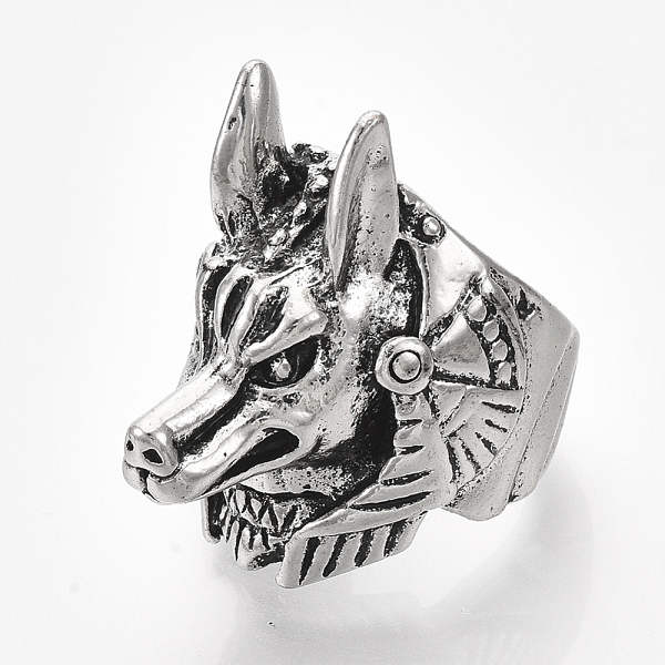 PandaHall Alloy Cuff Finger Rings, Wide Band Rings, Anubis, Antique Silver, US Size 9 3/4(19.5mm) Alloy
PandaHall Alloy Cuff Finger Rings, Wide Band Rings, Anubis, Antique Silver, US Size 9 3/4(19.5mm) Alloy