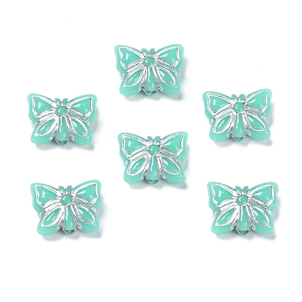 PandaHall Opaque Acrylic Beads, Metal Enlaced, Butterfly, Turquoise, 11x14.5x5mm, Hole: 1.8mm, about 740pcs/500g Acrylic Butterfly Green
PandaHall Opaque Acrylic Beads, Metal Enlaced, Butterfly, Turquoise, 11x14.5x5mm, Hole: 1.8mm, about 740pcs/500g Acrylic Butterfly Green