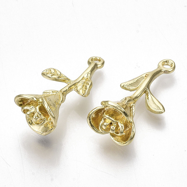 PandaHall Rack Plating Alloy Pendants, Cadmium Free & Lead Free, Flower, Light Gold, 26x11.5x10mm, Hole: 1.5mm Alloy Flower
PandaHall Rack Plating Alloy Pendants, Cadmium Free & Lead Free, Flower, Light Gold, 26x11.5x10mm, Hole: 1.5mm Alloy Flower