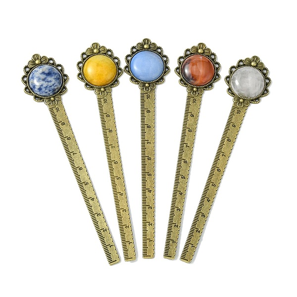 PandaHall Mixed Natural & Synthetic Gemsotne Bookmarks, Bookmark Rulers, 136x27.5x8mm Mixed Stone Oval
PandaHall Mixed Natural & Synthetic Gemsotne Bookmarks, Bookmark Rulers, 136x27.5x8mm Mixed Stone Oval
