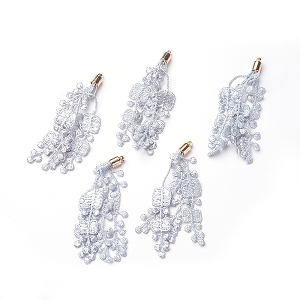 PandaHall CCB Plastic Big Pendants, with Lace, Flower, Golden, Light Grey, 70~90x6mm, Hole: 1.6mm Cloth Flower Gray
PandaHall CCB Plastic Big Pendants, with Lace, Flower, Golden, Light Grey, 70~90x6mm, Hole: 1.6mm Cloth Flower Gray