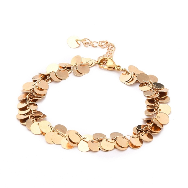 PandaHall Brass Flat Round Charm Bracelets, with 304 Stainless Steel Lobster Claw Clasps, Golden, 7-1/2 inch(19cm) Brass
PandaHall Brass Flat Round Charm Bracelets, with 304 Stainless Steel Lobster Claw Clasps, Golden, 7-1/2 inch(19cm) Brass