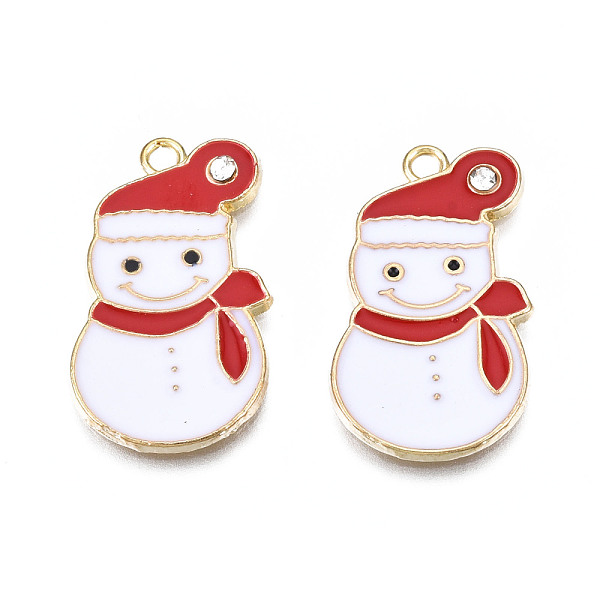 PandaHall Rack Plating Alloy Enamel Pendants, Cadmium Free & Nickel Free & Lead Free, Christmas Snowman, White, 25x15x1.2mm, Hole: 1.6mm...
PandaHall Rack Plating Alloy Enamel Pendants, Cadmium Free & Nickel Free & Lead Free, Christmas Snowman, White, 25x15x1.2mm, Hole: 1.6mm...