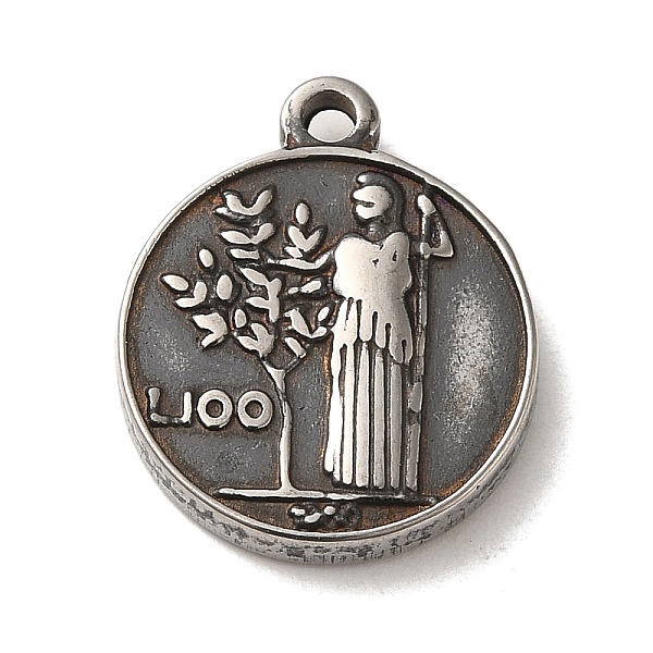 PandaHall 304 Stainless Steel Pendants, Flat Round with Human Charms, Antique Silver, 18x15x3mm, Hole: 1.6mm 304 Stainless Steel Flat Round
PandaHall 304 Stainless Steel Pendants, Flat Round with Human Charms, Antique Silver, 18x15x3mm, Hole: 1.6mm 304 Stainless Steel Flat Round