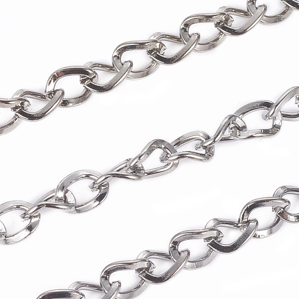 PandaHall Iron Side Twisted Chain, with Spool, Unwelded, Lead Free & Nickel Free, Gunmetal, Size: Chains: about 5mm long, 4mm wide, 0.9mm...
PandaHall Iron Side Twisted Chain, with Spool, Unwelded, Lead Free & Nickel Free, Gunmetal, Size: Chains: about 5mm long, 4mm wide, 0.9mm...