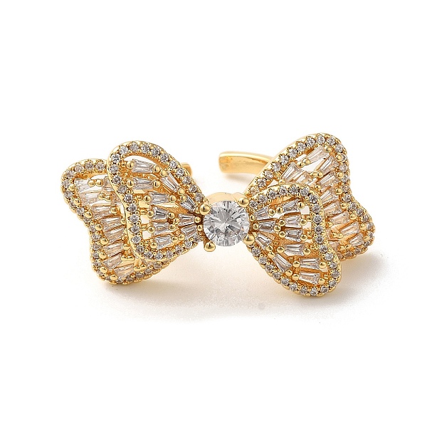 PandaHall Brass Pave Cubic Zirconia Open Cuff Rings for Women, Bowknot, Real 18K Gold Plated, US Size 6 3/4(17.1mm) Brass+Cubic Zirconia..., Clear
PandaHall Brass Pave Cubic Zirconia Open Cuff Rings for Women, Bowknot, Real 18K Gold Plated, US Size 6 3/4(17.1mm) Brass+Cubic Zirconia..., Clear