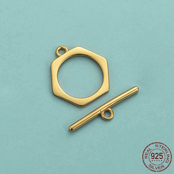 PandaHall Rack Plating 925 Sterling Silver Toggle Clasps, Hexagon, Real 18K Gold Plated, Hexagon: 13.2mm, Hole: 1.4mm, Bar: 16.8mm, Hole...
PandaHall Rack Plating 925 Sterling Silver Toggle Clasps, Hexagon, Real 18K Gold Plated, Hexagon: 13.2mm, Hole: 1.4mm, Bar: 16.8mm, Hole...