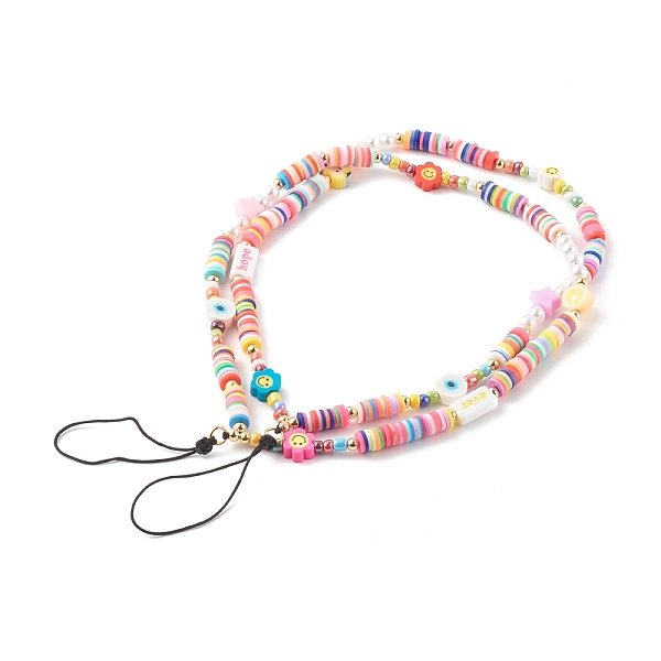 PandaHall Polymer Clay Beaded Mobile Strap, Telephone Jewelry, for DIY Phone Case Decoration, with Glass Seed Beads and Nylon Thread...
PandaHall Polymer Clay Beaded Mobile Strap, Telephone Jewelry, for DIY Phone Case Decoration, with Glass Seed Beads and Nylon Thread...