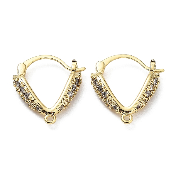PandaHall Brass Micro Pave Clear Cubic Zirconia Hoop Earring Findings, Triangle Latch Back with Loops, Real 18K Gold Plated, 20 Gauge...
PandaHall Brass Micro Pave Clear Cubic Zirconia Hoop Earring Findings, Triangle Latch Back with Loops, Real 18K Gold Plated, 20 Gauge...