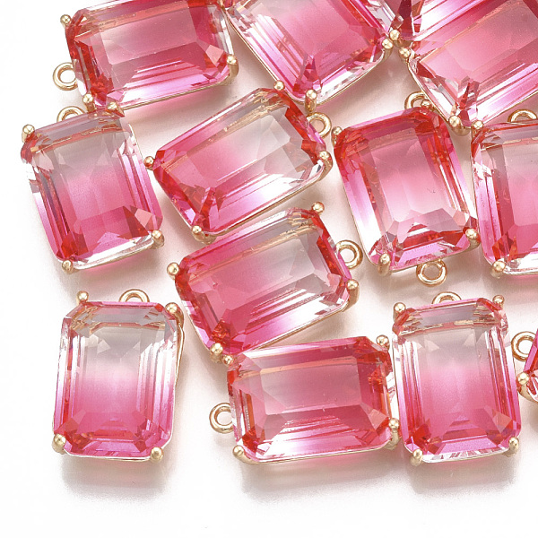 PandaHall Two Tone Glass Pendants, with Brass Findings, Faceted, Rectangle, Golden, Colorful, 20.5x13x8mm, Hole: 1.5mm Brass+Glass Rectangle
PandaHall Two Tone Glass Pendants, with Brass Findings, Faceted, Rectangle, Golden, Colorful, 20.5x13x8mm, Hole: 1.5mm Brass+Glass Rectangle