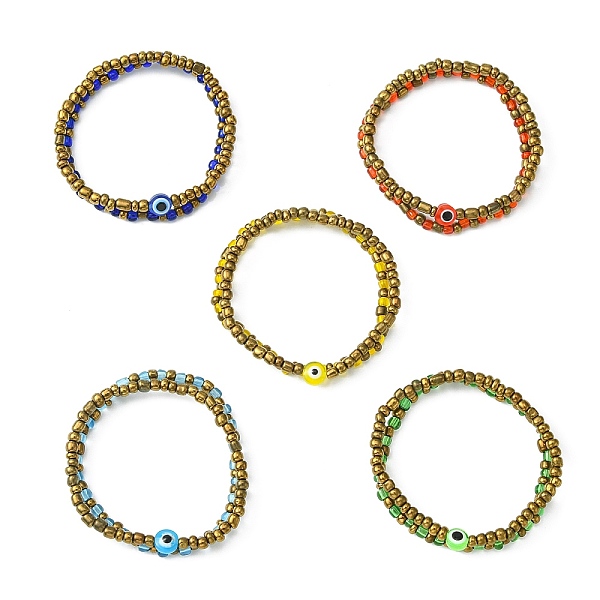 PandaHall 2Pcs 2 Style Glass Seed & Evil Eye Resin Beaded Stretch Bracelets Set for Women, Mixed Color, Inner Diameter: 2-1/8 inch(5.5cm)..., Multicolor
PandaHall 2Pcs 2 Style Glass Seed & Evil Eye Resin Beaded Stretch Bracelets Set for Women, Mixed Color, Inner Diameter: 2-1/8 inch(5.5cm)..., Multicolor