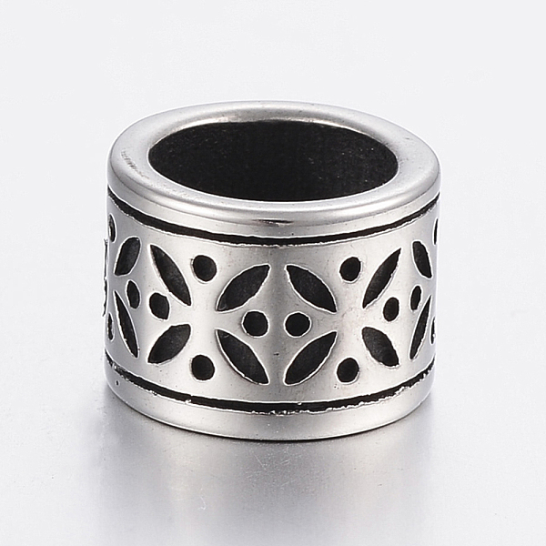 PandaHall 304 Stainless Steel Beads, Large Hole Beads, Column, Antique Silver, 11x8.5mm, Hole: 8.5mm 304 Stainless Steel Column
PandaHall 304 Stainless Steel Beads, Large Hole Beads, Column, Antique Silver, 11x8.5mm, Hole: 8.5mm 304 Stainless Steel Column