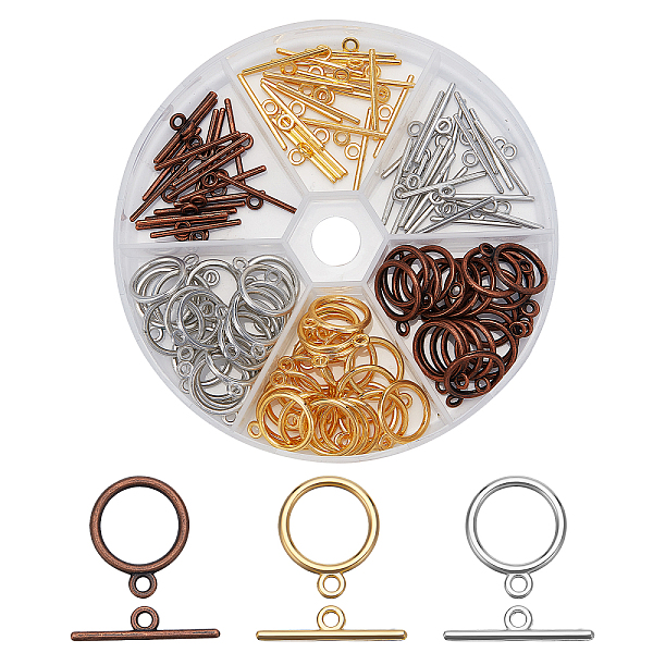 PandaHall Tibetan Style Alloy Toggle Clasps, Cadmium Free & Nickel Free & Lead Free, Golden & Platinum & Red Copper, Flat Round: 15x2mm...
PandaHall Tibetan Style Alloy Toggle Clasps, Cadmium Free & Nickel Free & Lead Free, Golden & Platinum & Red Copper, Flat Round: 15x2mm...