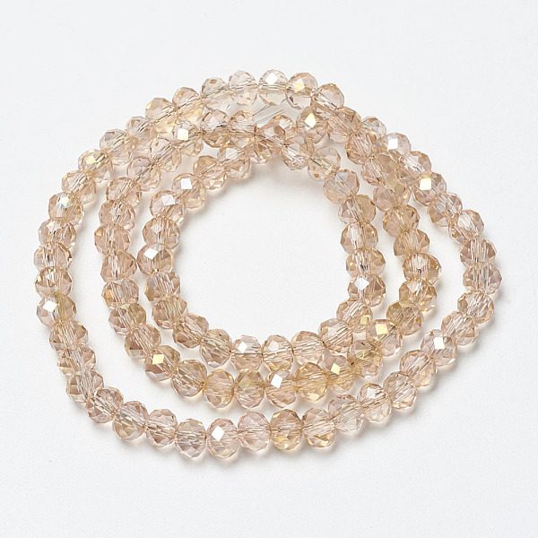 PandaHall Electroplate Transparent Glass Beads Strands, Half Rainbow Plated, Faceted, Rondelle, Bisque, 6x5mm, Hole: 1mm, about..., Orange
PandaHall Electroplate Transparent Glass Beads Strands, Half Rainbow Plated, Faceted, Rondelle, Bisque, 6x5mm, Hole: 1mm, about..., Orange