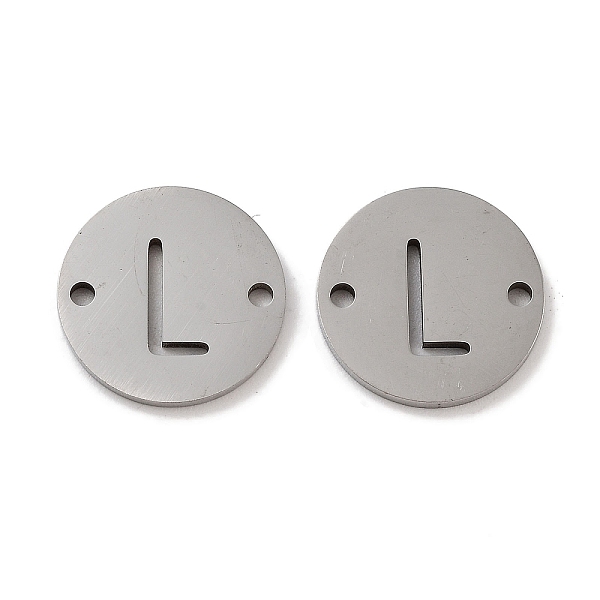 PandaHall 201 Stainless Steel Hollow Flat Round Links, Letter Connector Charms, Stainless Steel Color, Letter L, 12x1mm, Hole: 1.2mm 201...
PandaHall 201 Stainless Steel Hollow Flat Round Links, Letter Connector Charms, Stainless Steel Color, Letter L, 12x1mm, Hole: 1.2mm 201...